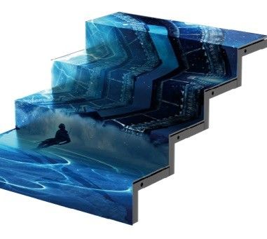 LED-scherm voor binnentrappen met helderheid 600-3000 cd/m2 en maximale draagkracht 2200 kg