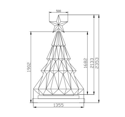 P1.5 GOB Creatief LED-display Kerstboom scherm voor winkelcentra Winkels Hotels