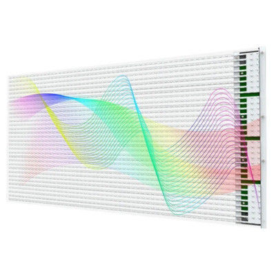 Transparante 90% flexibele LED-schermen met 3840 Hz vernieuwingssnelheid voor glasinstallaties